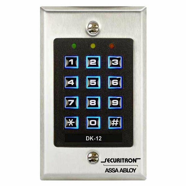 Codicilos Digital Keypad System with Illuminated Keys Single Gang Satin Stainless Steel CO3847632